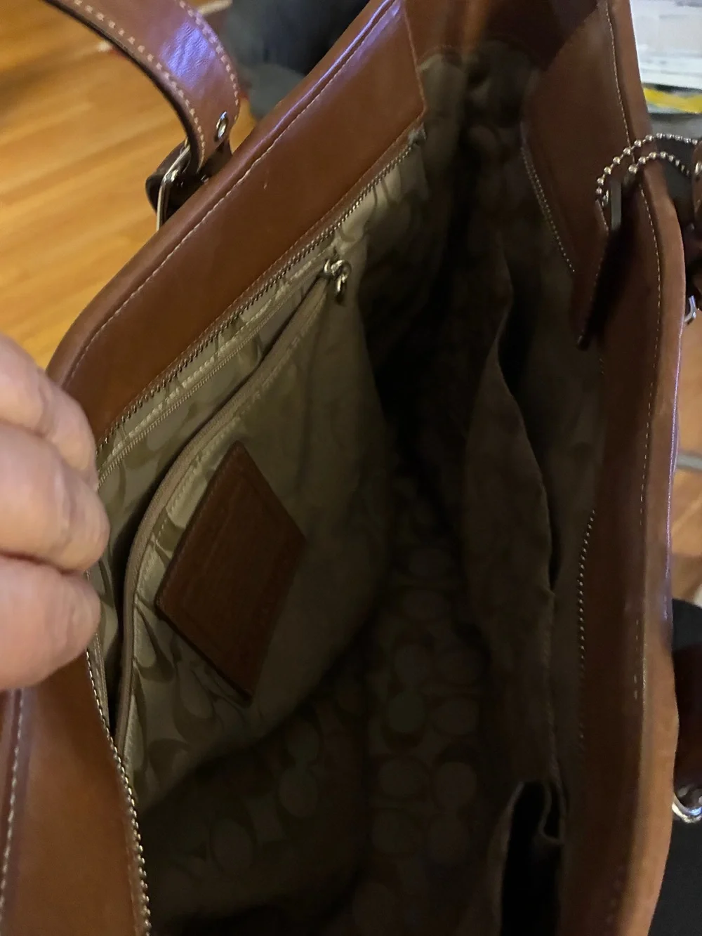 Coach Brown Leather Tote Bag